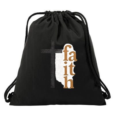 Faith and Hope Drawstring Bag