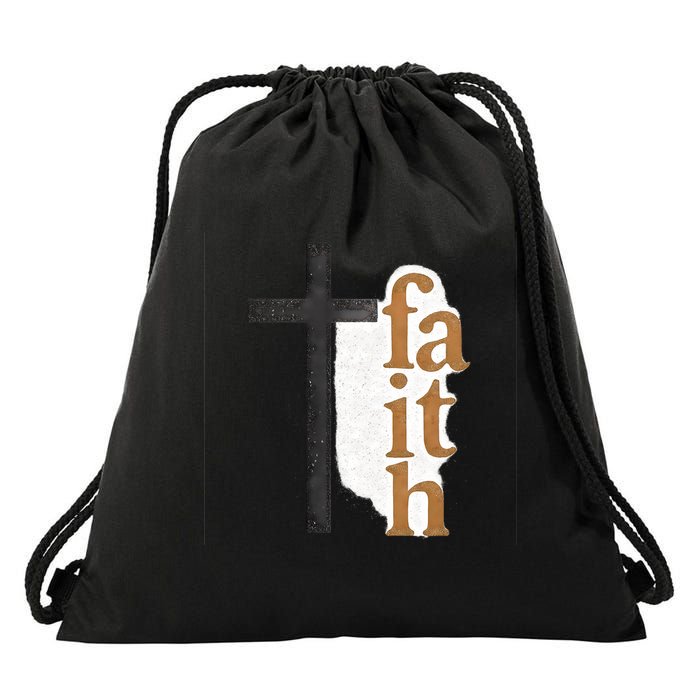 Faith and Hope Drawstring Bag