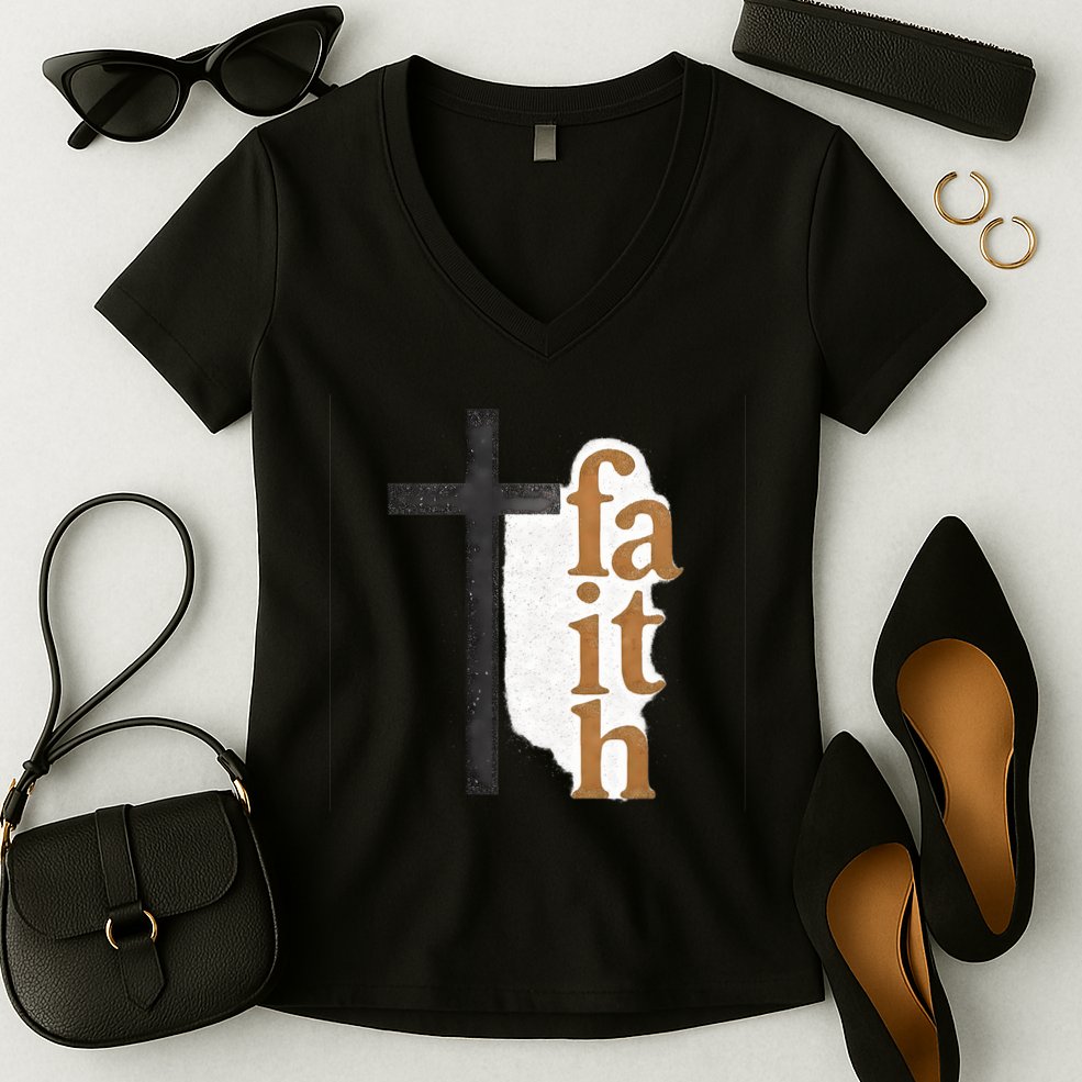 Faith and Hope Women's V-Neck T-Shirt