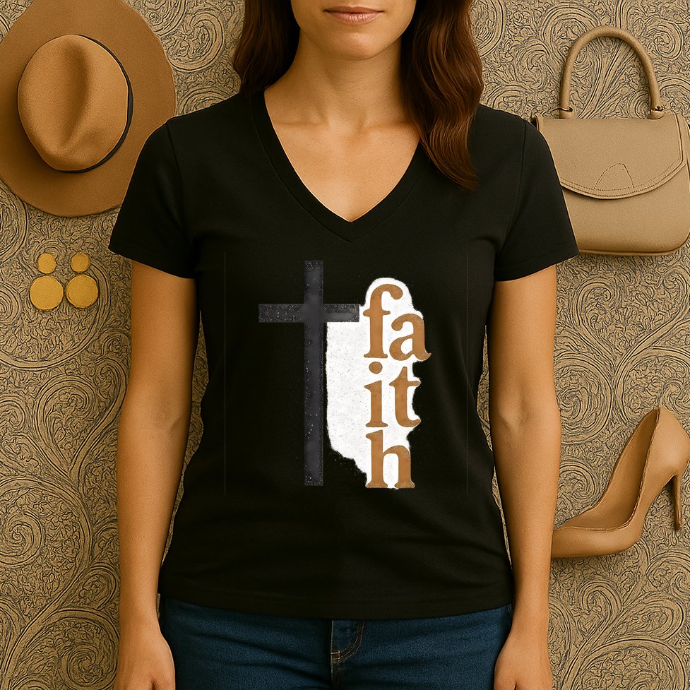 Faith and Hope Women's V-Neck T-Shirt