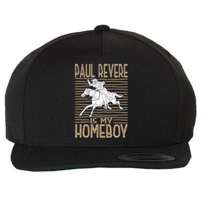 Funny American History Cute Gift Paul Revere Novelty Gift Wool Snapback Cap