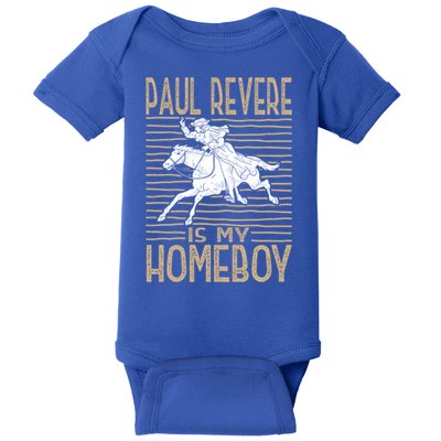 Funny American History Cute Gift Paul Revere Novelty Gift Baby Bodysuit