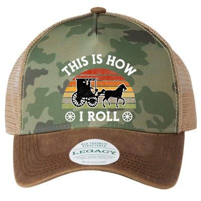 Funny Amish Horse & Buggy This Is How I Roll Lancaster Pa. Legacy Tie Dye Trucker Hat