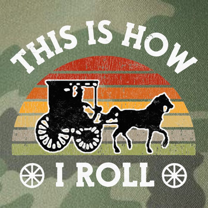 Funny Amish Horse & Buggy This Is How I Roll Lancaster Pa. Legacy Tie Dye Trucker Hat