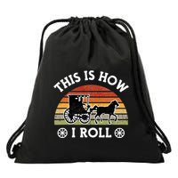 Funny Amish Horse & Buggy This Is How I Roll Lancaster Pa. Drawstring Bag