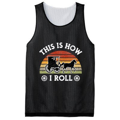 Funny Amish Horse & Buggy This Is How I Roll Lancaster Pa. Mesh Reversible Basketball Jersey Tank