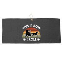 Funny Amish Horse & Buggy This Is How I Roll Lancaster Pa. Large Microfiber Waffle Golf Towel