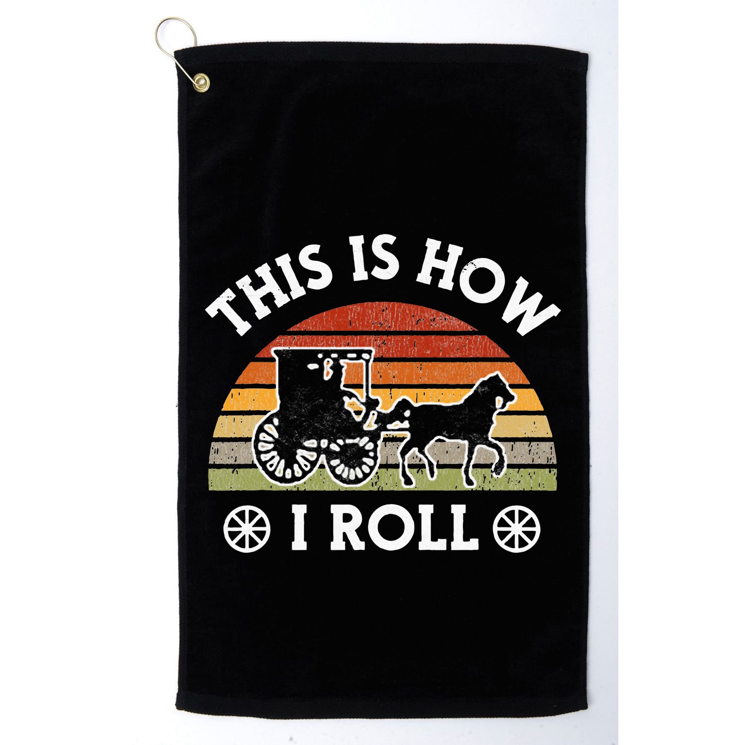 Funny Amish Horse & Buggy This Is How I Roll Lancaster Pa. Golf Towel