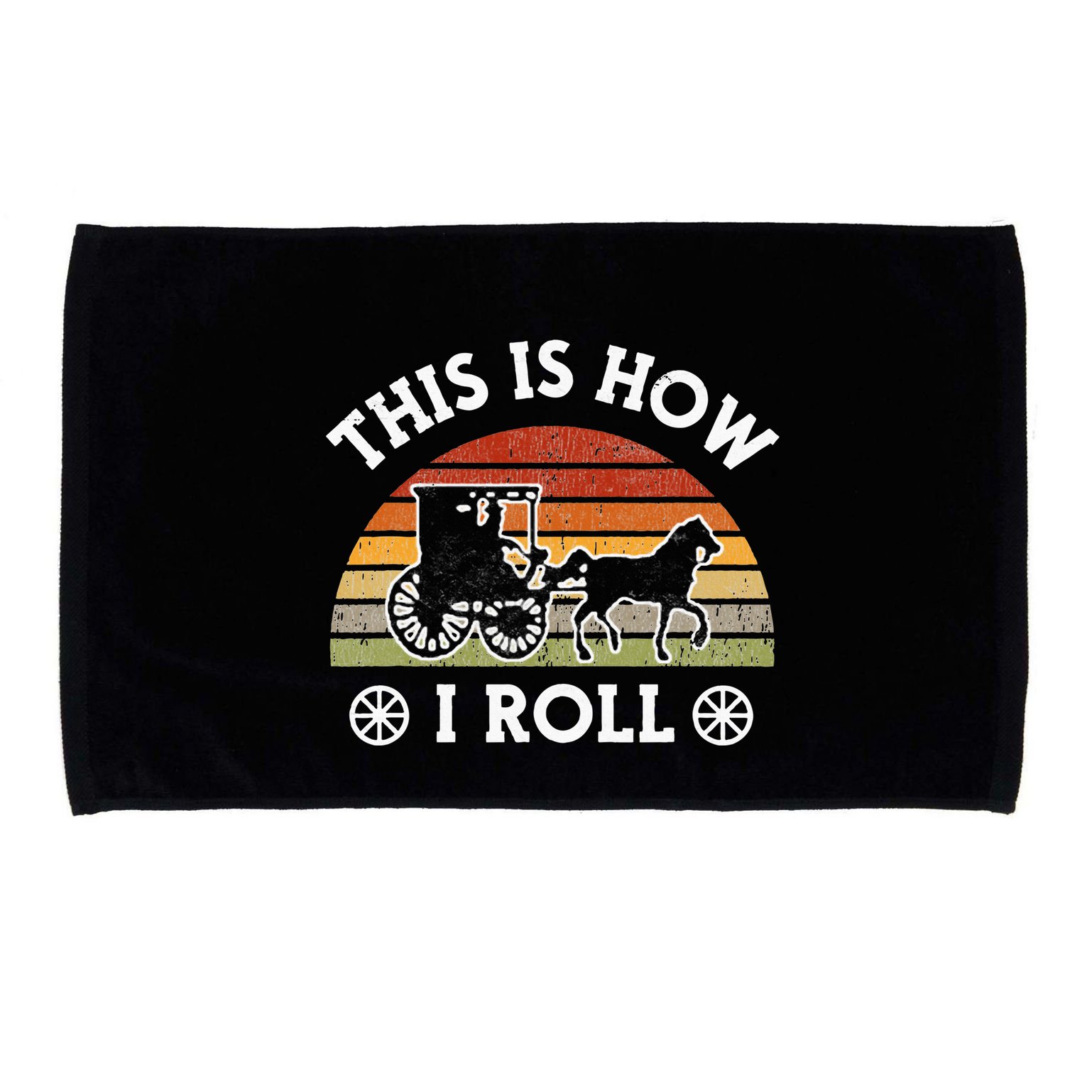 Funny Amish Horse & Buggy This Is How I Roll Lancaster Pa. Microfiber Hand Towel