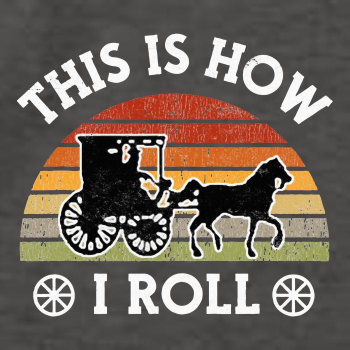 Funny Amish Horse & Buggy This Is How I Roll Lancaster Pa. Vector Backpack
