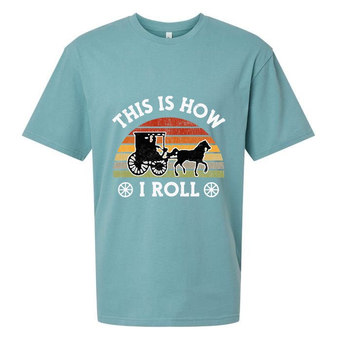 Funny Amish Horse & Buggy This Is How I Roll Lancaster Pa. Sueded Cloud Jersey T-Shirt