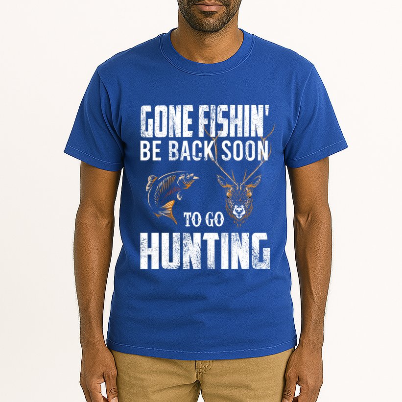 Fishing And Hunting Funny Fish Deer Hunter Gag Gift Great Gift Tall T-Shirt
