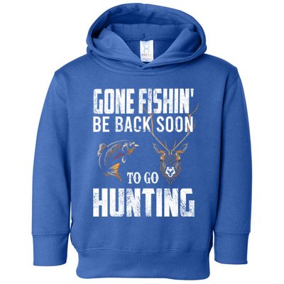 Fishing And Hunting Funny Fish Deer Hunter Gag Gift Great Gift Toddler Hoodie