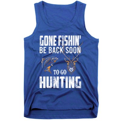 Fishing And Hunting Funny Fish Deer Hunter Gag Gift Great Gift Tank Top
