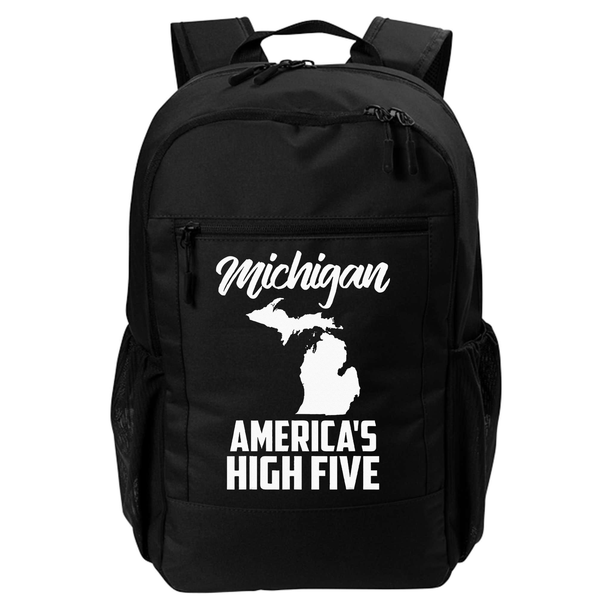 Funny Americas High Five State Of Michigan Gift Men Women Backpack