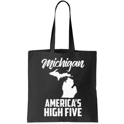 Funny Americas High Five State Of Michigan Gift Men Women Bag