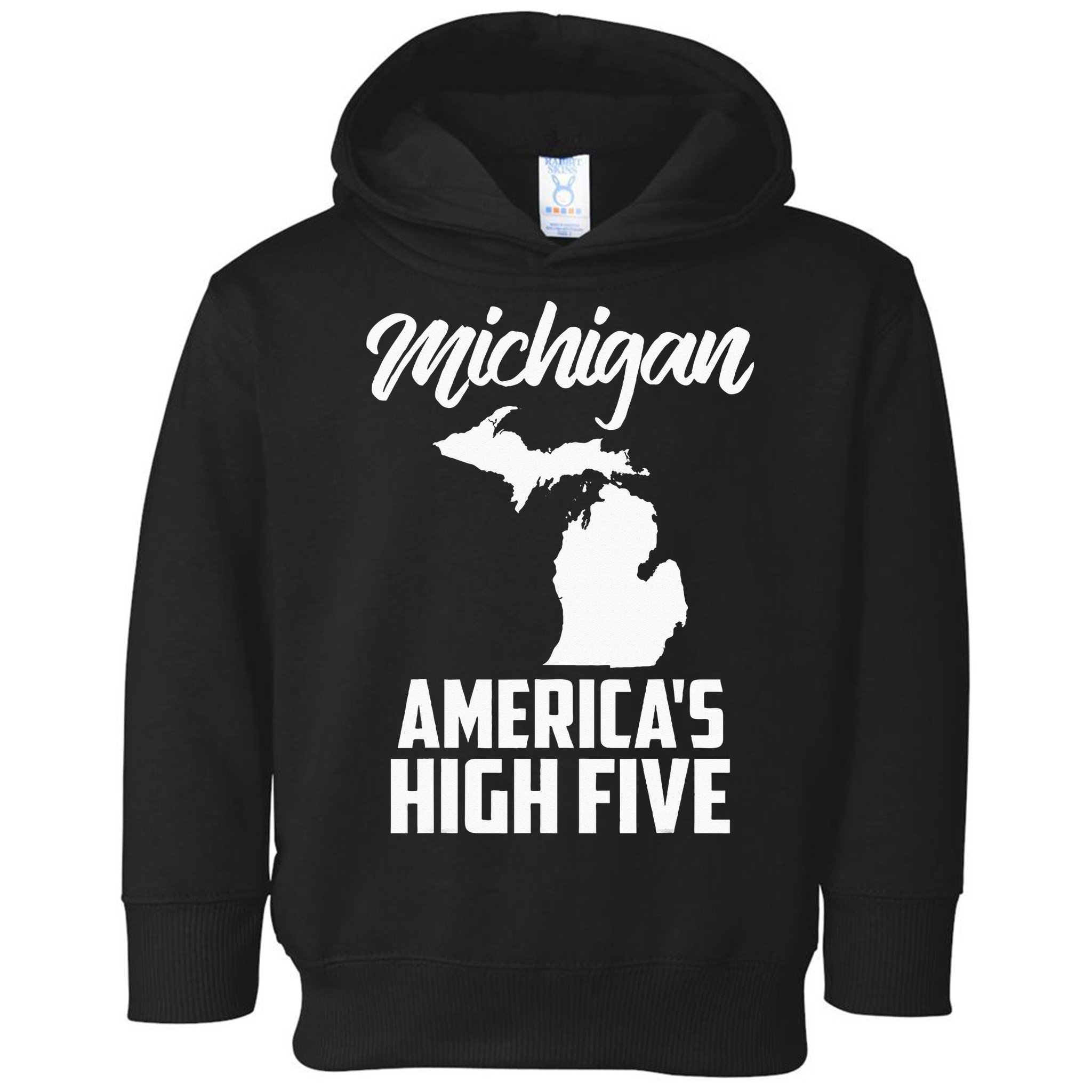 Funny Americas High Five State Of Michigan Gift Men Women Toddler Hoodie