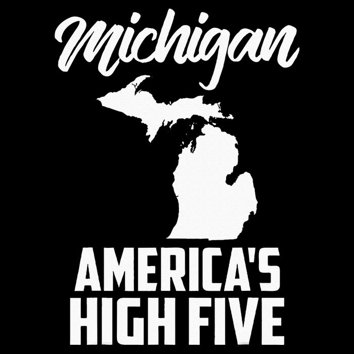 Funny Americas High Five State Of Michigan Gift Men Women Zip Tote Bag
