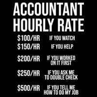 Funny Accountant Hourly Rate Accounting CPA Humor TShirt Cooling Performance Crew T-Shirt