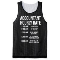 Funny Accountant Hourly Rate Accounting CPA Humor TShirt Mesh Reversible Basketball Jersey Tank