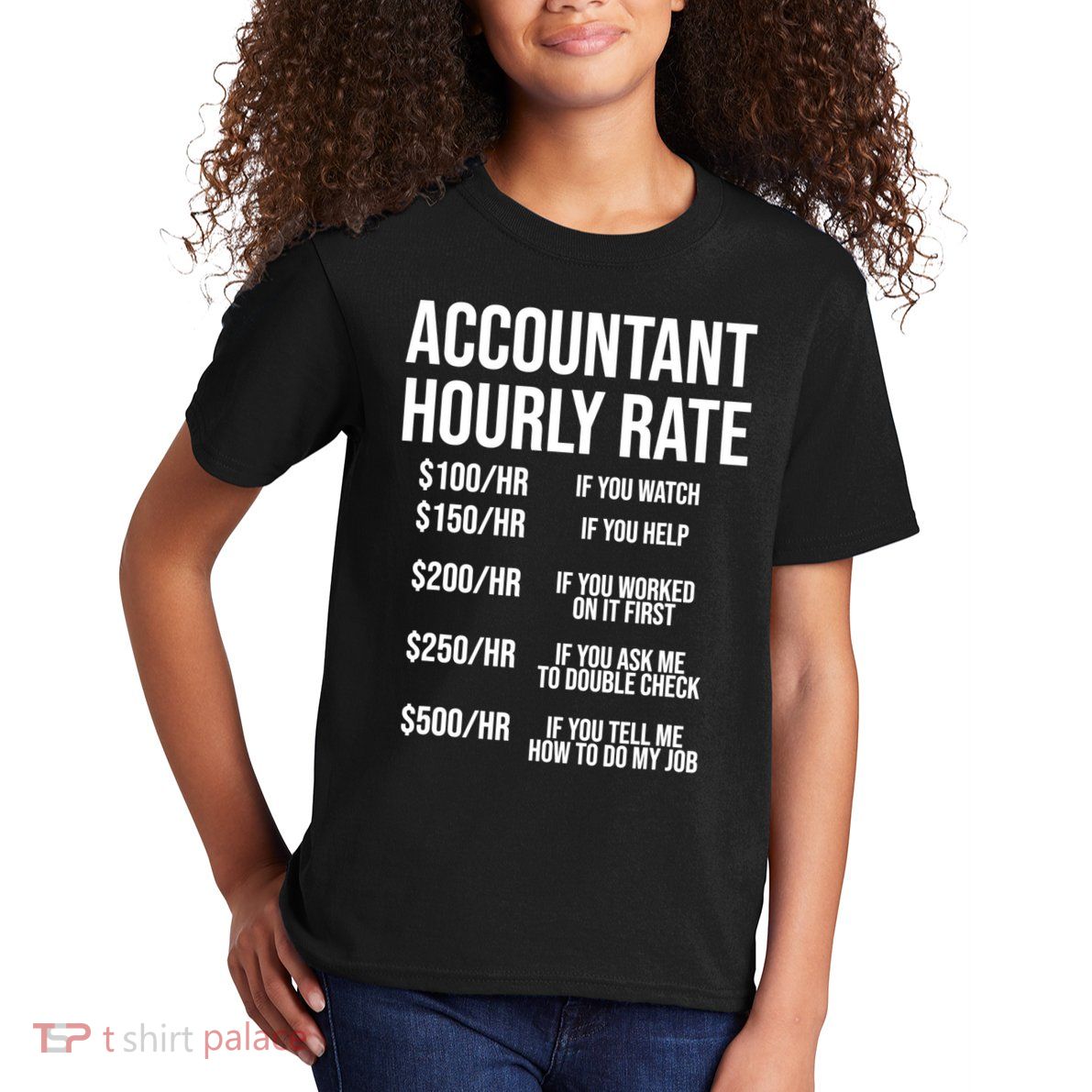 Funny Accountant Hourly Rate Accounting CPA Humor TShirt Kids T-Shirt