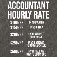 Funny Accountant Hourly Rate Accounting CPA Humor TShirt Cotton Canvas Backpack