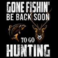 Fishing And Hunting Funny Fish Deer Hunter Gag Gift Gift Women's Crop Top Tee