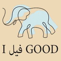 Funny Arabic Humor Elephant I Feel Good Arabic Quote Bag