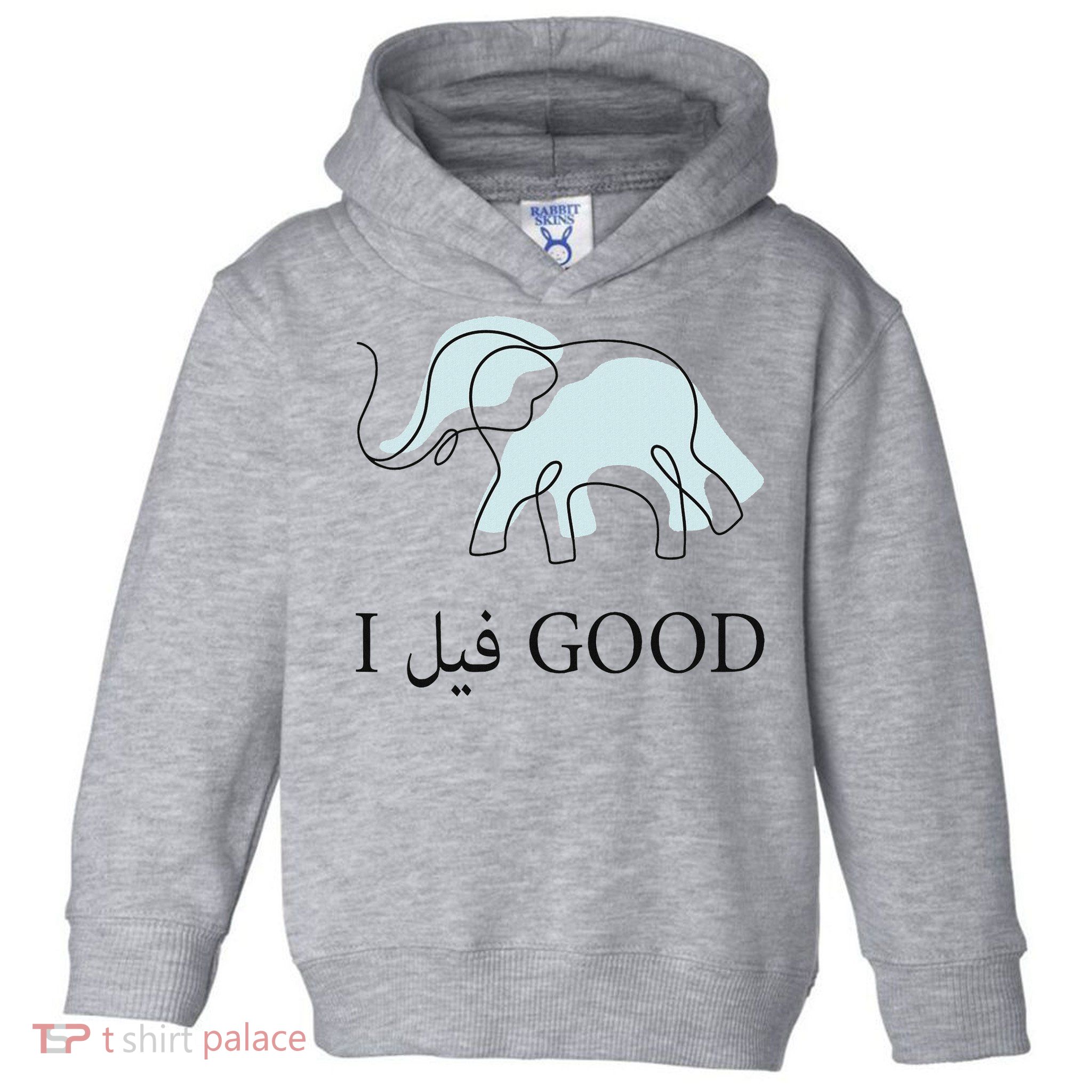Funny Arabic Humor Elephant I Feel Good Arabic Quote Toddler Hoodie