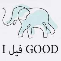 Funny Arabic Humor Elephant I Feel Good Arabic Quote Bucket Hat