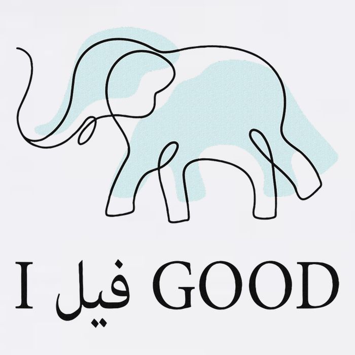 Funny Arabic Humor Elephant I Feel Good Arabic Quote Bucket Hat