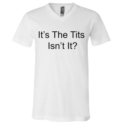 Funny Adult Humor Its The Tits Isnt It Boobs V-Neck T-Shirt