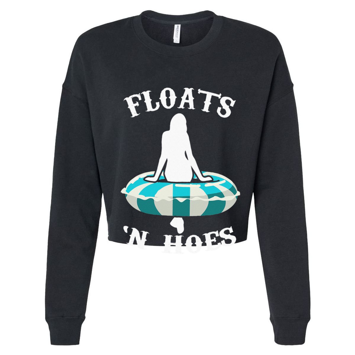 Floats And Hoes Funny Summer Vacation Float Trip Tubing Cooling Performance Crew T-Shirt
