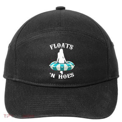 Floats And Hoes Funny Summer Vacation Float Trip Tubing 7-Panel Snapback Hat