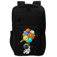Funny Astronaut Holding Planet Balloons Space Toddler Impact Tech Backpack
