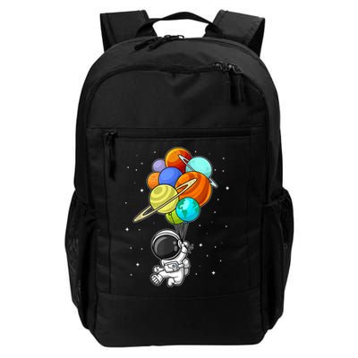 Funny Astronaut Holding Planet Balloons Space Toddler Backpack