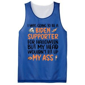 Funny Antibiden Halloween Was Going To Be A Biden Supporter Funny Gift Mesh Reversible Basketball Jersey Tank