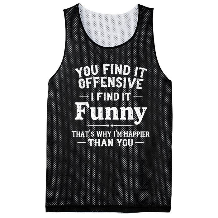 Funny Adult Humor Sarcastic Offensive Happy Feeling Quote Mesh Reversible Basketball Jersey Tank