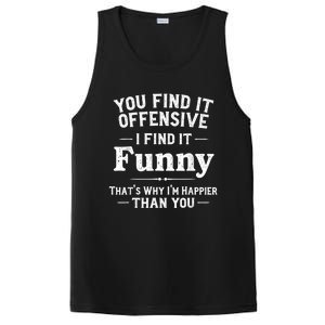 Funny Adult Humor Sarcastic Offensive Happy Feeling Quote PosiCharge Competitor Tank