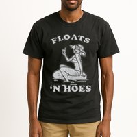 Floats And Hoes Funny Float Trip Tubing River Float Tall T-Shirt