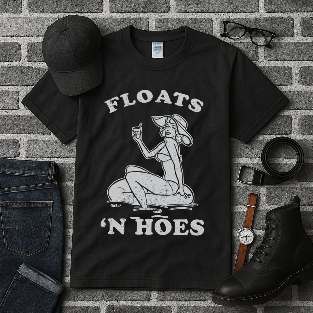 Floats And Hoes Funny Float Trip Tubing River Float Tall T-Shirt