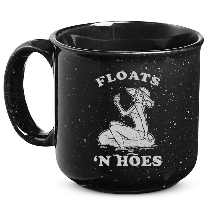 Floats And Hoes Funny Float Trip Tubing River Float 15oz Campfire Ceramic Mug