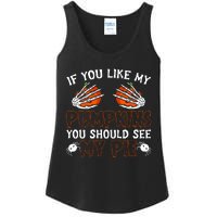 Funny Adult Humor Halloween If You Like My Pumpkins You Should See My Pie Ladies Essential Tank