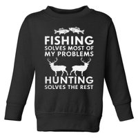 Fishing And Hunting Gifts Fathers Day Humor Hunter Toddler Sweatshirt