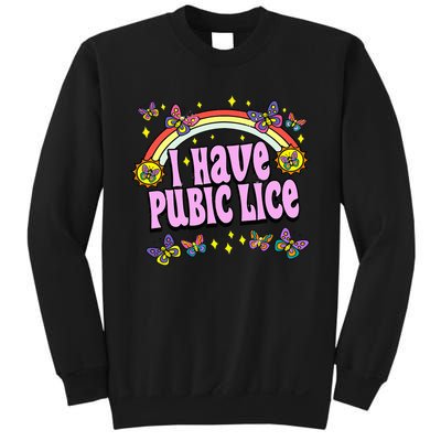 Funny Adult Humor I Have Pubic Lice Dad Joke Silly Saying Sweatshirt