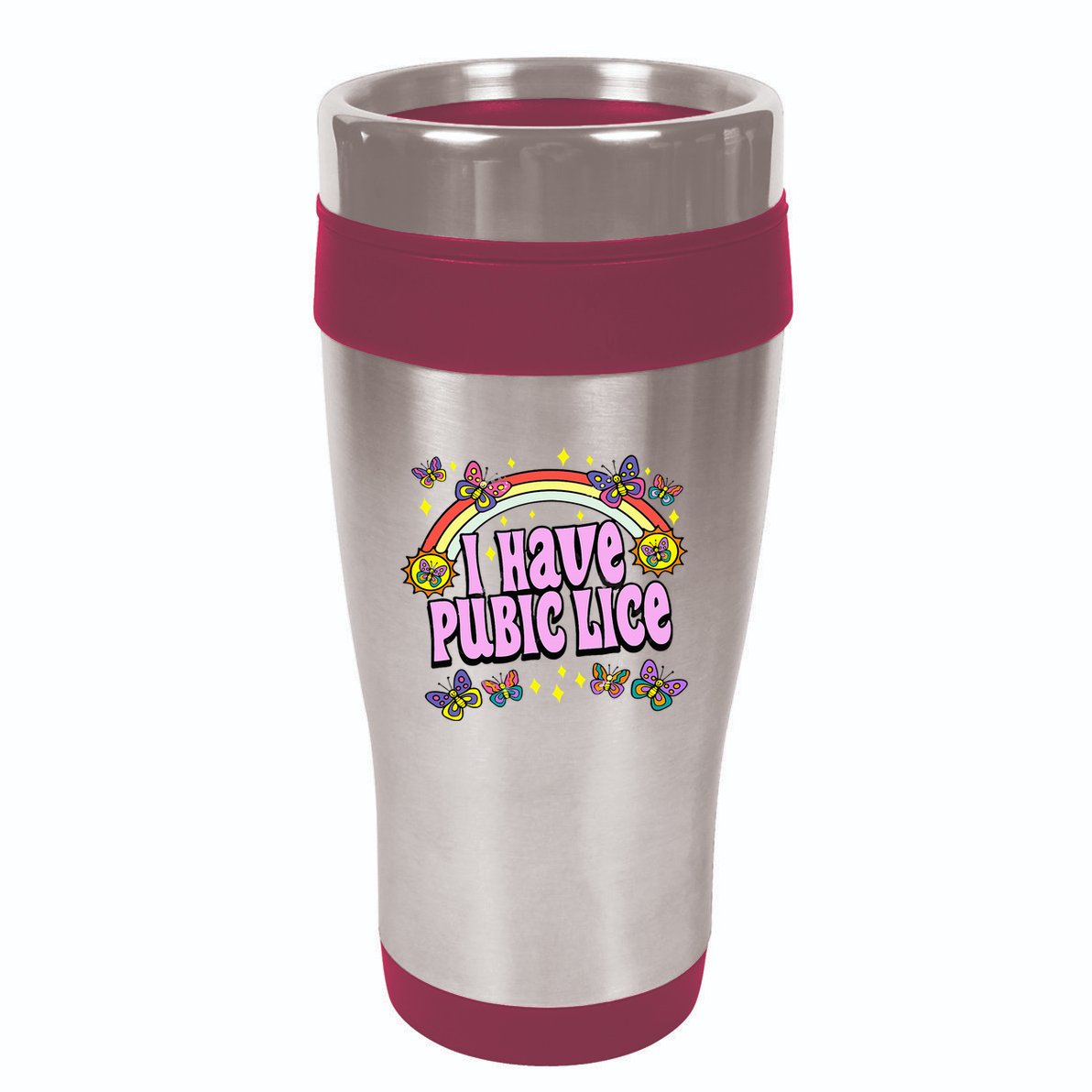Funny Adult Humor I Have Pubic Lice Dad Joke Silly Saying 16oz Travel Tumbler
