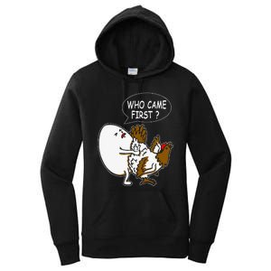 Funny Adult Humor Jokes Who Came First Chicken Or Egg Women's Pullover Hoodie