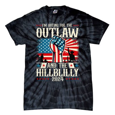 Felon And Hillbilly 24 Pro Trump 2024 Flag Funny Political Tie-Dye T-Shirt