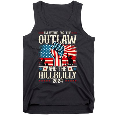 Felon And Hillbilly 24 Pro Trump 2024 Flag Funny Political Tank Top