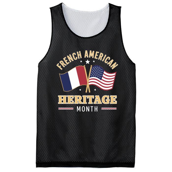 French American Heritage Month Roots Funny Mesh Reversible Basketball Jersey Tank